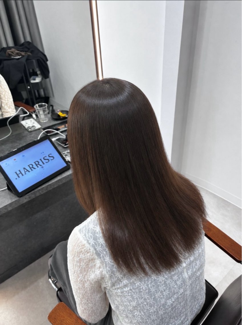ミディアム 髪質改善 縮毛矯正 縮毛矯正 トリートメント 松原 優華のヘアスタイル