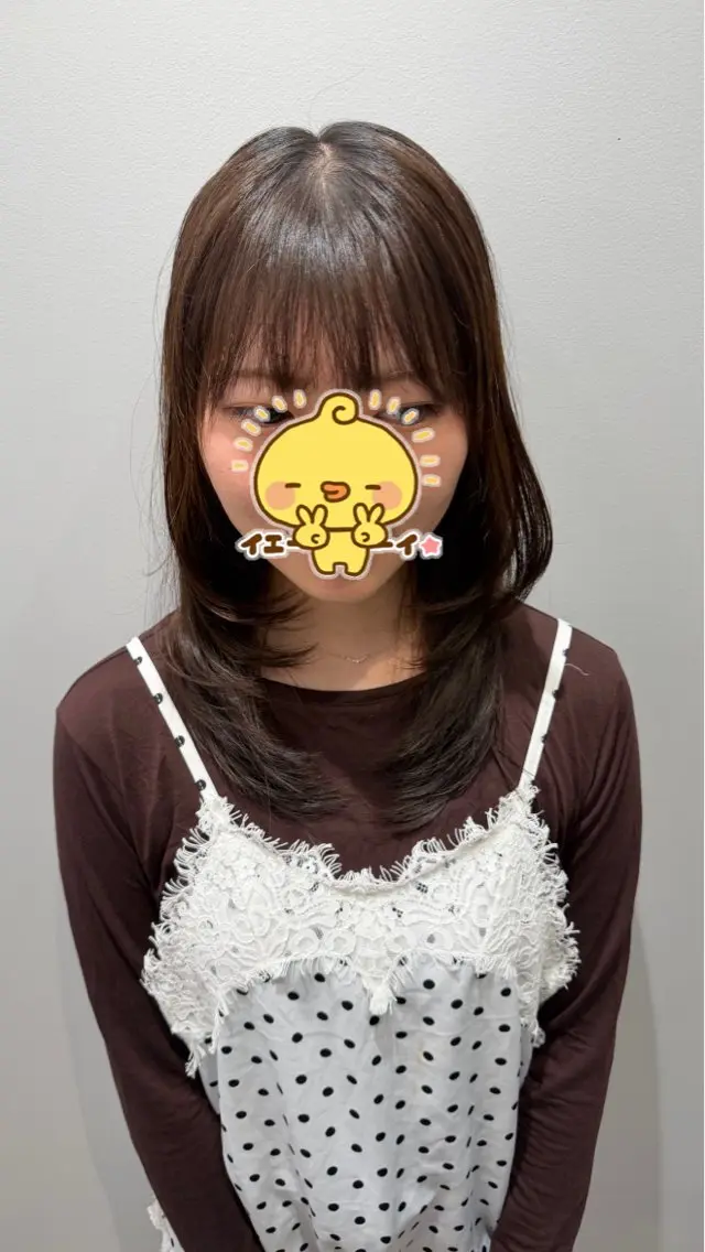 ミディアム ミディアムレイヤー レイヤーカット カット 吉野 悠斗のヘアスタイル