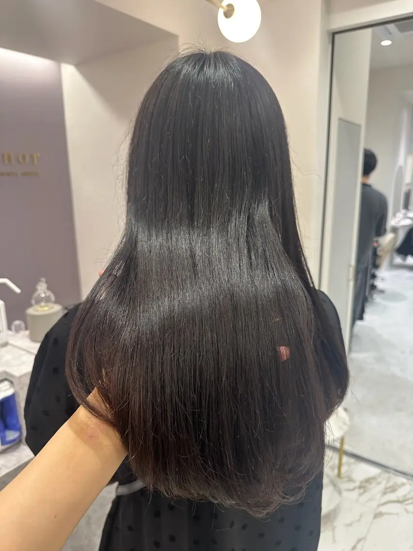 ロング カラー カット ヘアカラー ヘッドスパ 韓国レイヤー✨ yasuko銀座のヘアスタイル