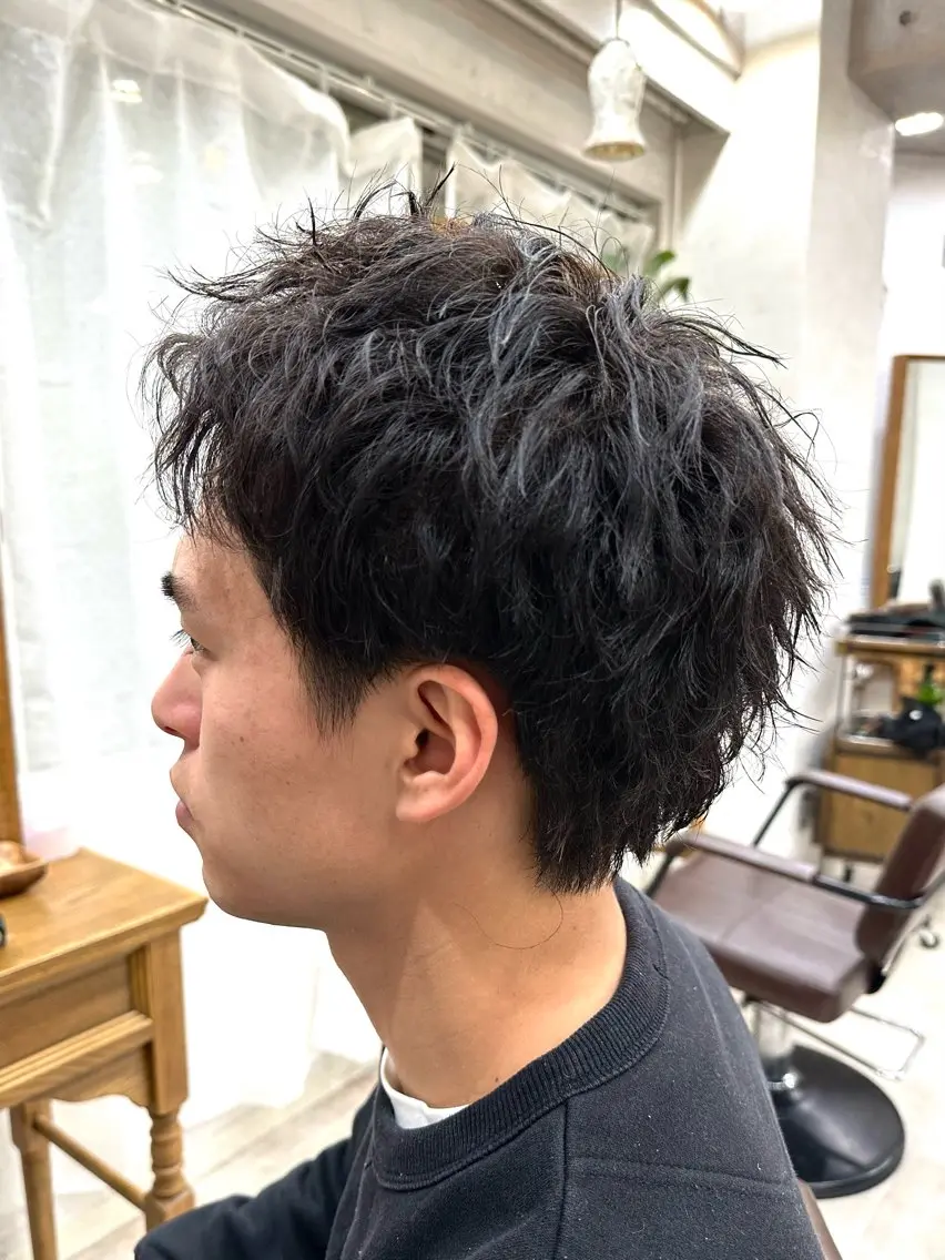 ショート カット パーマ 樫崎 遼のヘアスタイル