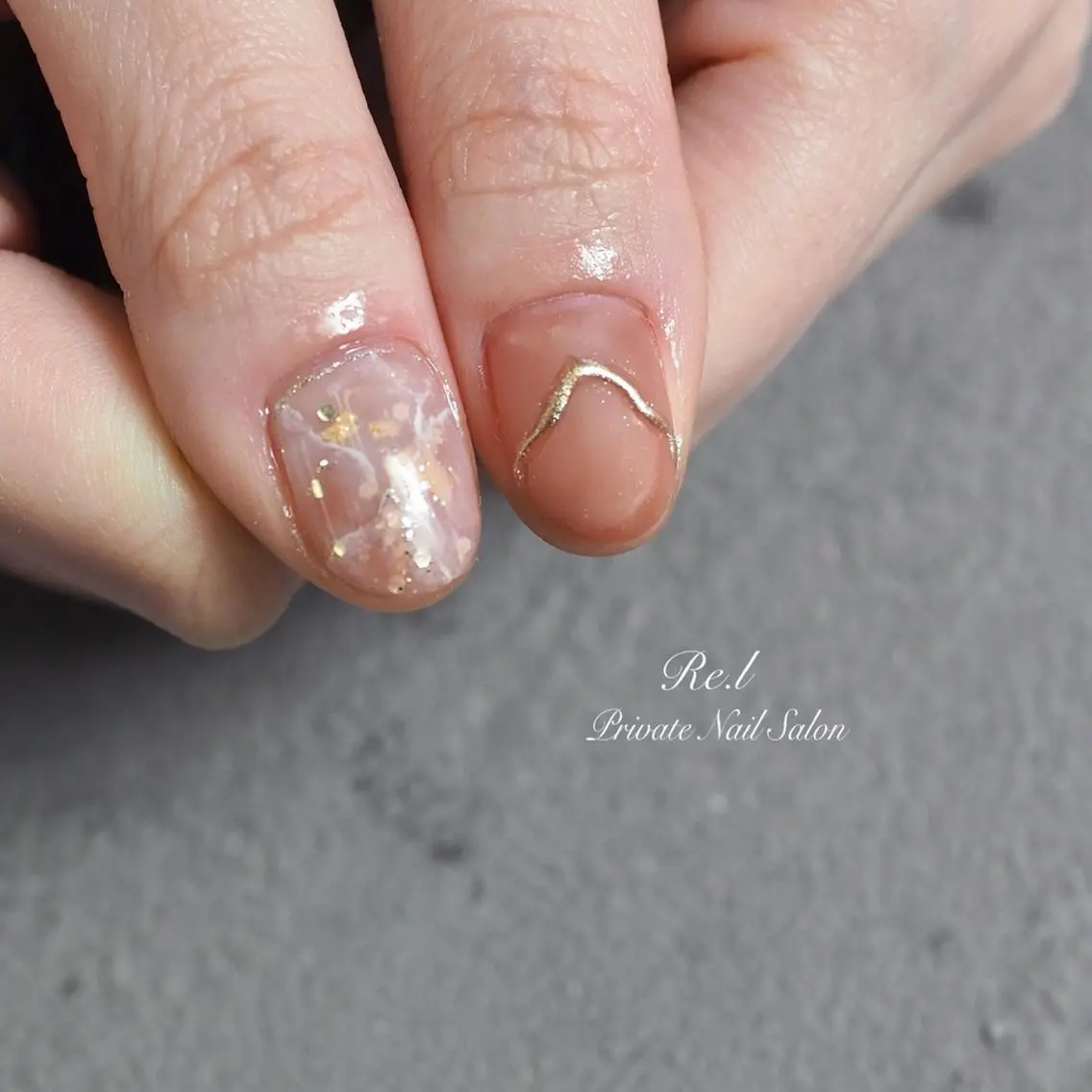 ネイル ニュアンスネイル モチの良さ◉ フィルインネイル♡のネイルデザイン