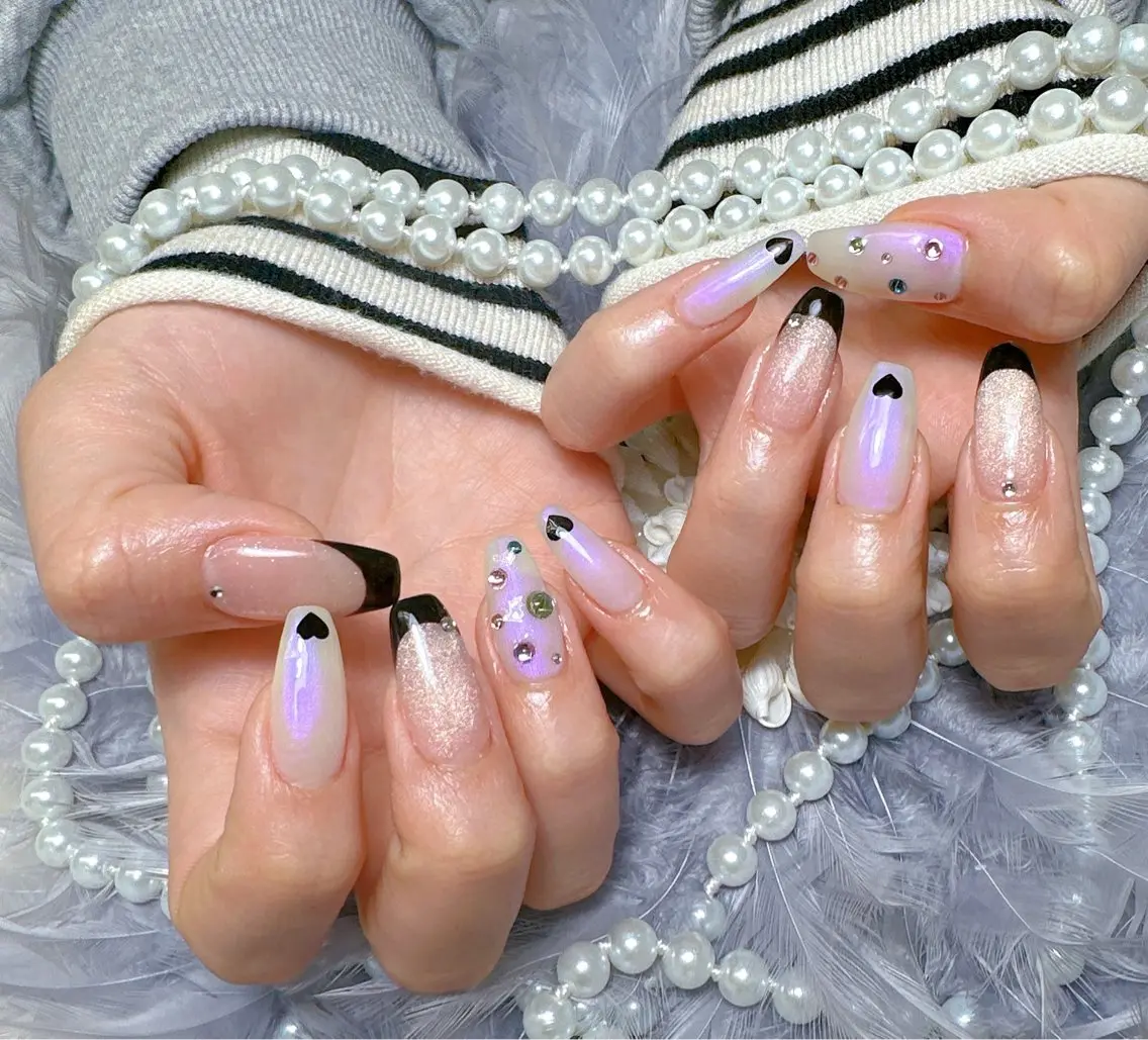 ネイル ハート ハンドネイル Pretty Nail Salonのネイルデザイン