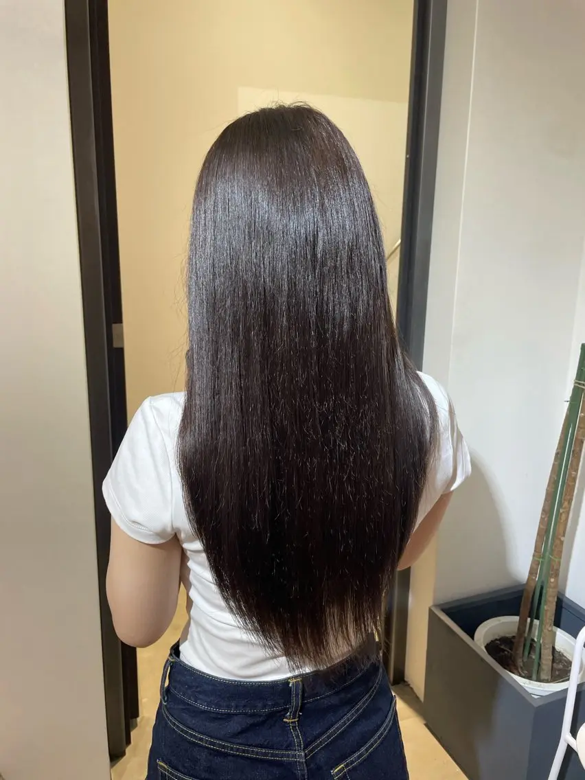 ロング カラー ブラウンカラー 透明感カラー オリーブブラウン ミユウ /札幌美容師のヘアスタイル