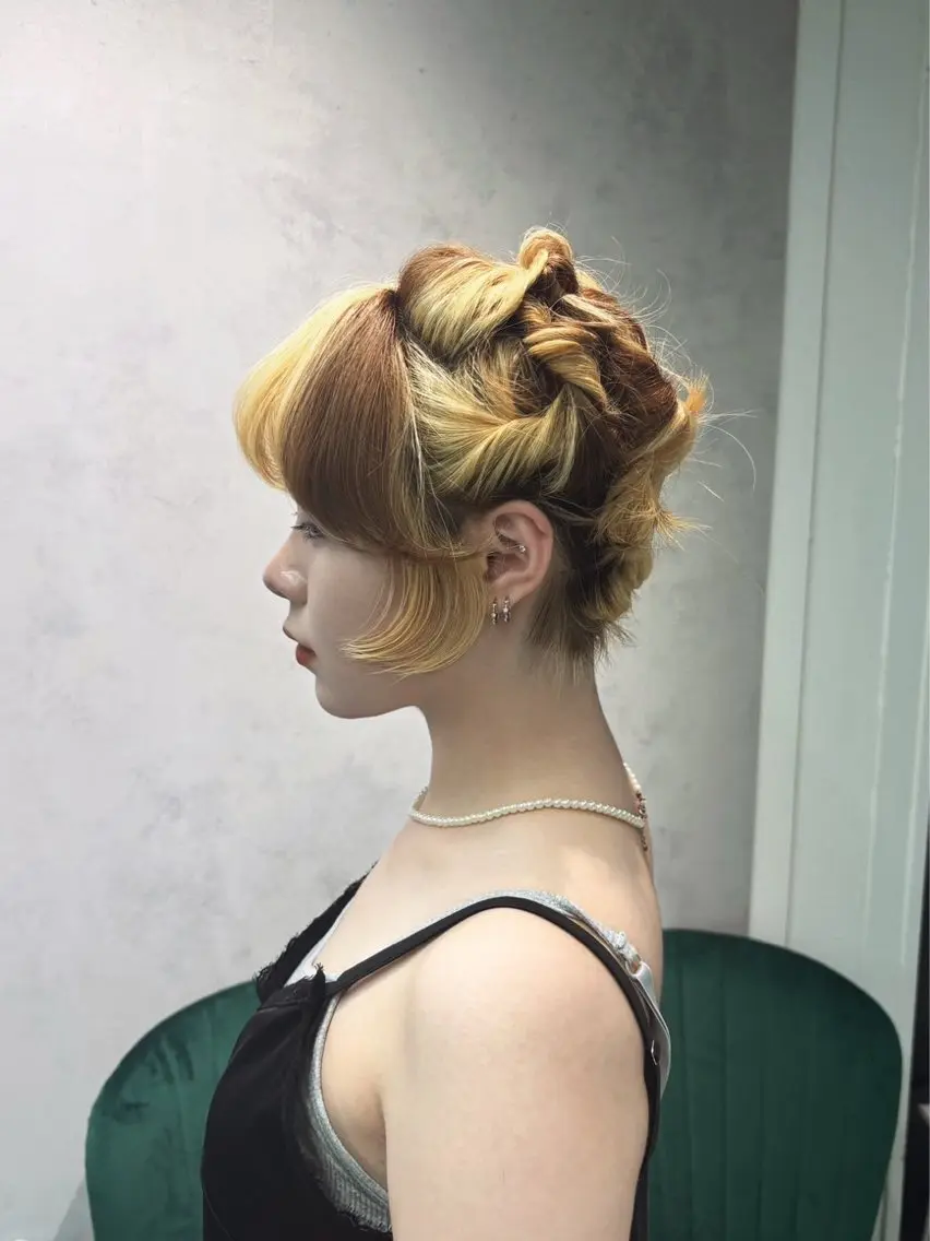 ショート ヘアセット 髪質改善/アレンジ/ カラーyumeのヘアスタイル