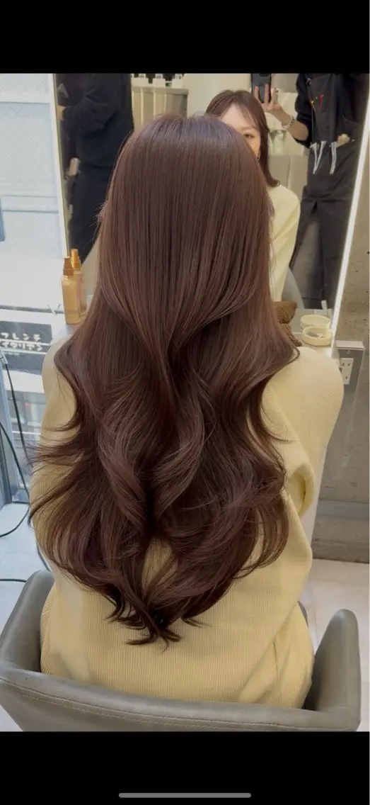ロング カラー ブラウンカラー ショコラブラウン 心斎橋/ヘアカラー あきらのヘアスタイル
