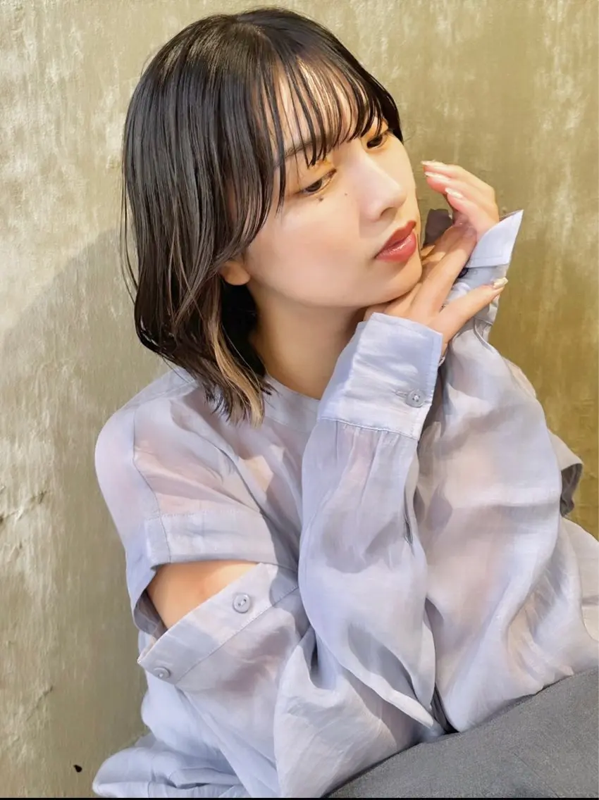 ミディアム ヘアカラー トリートメント Libelle hair salonのヘアスタイル