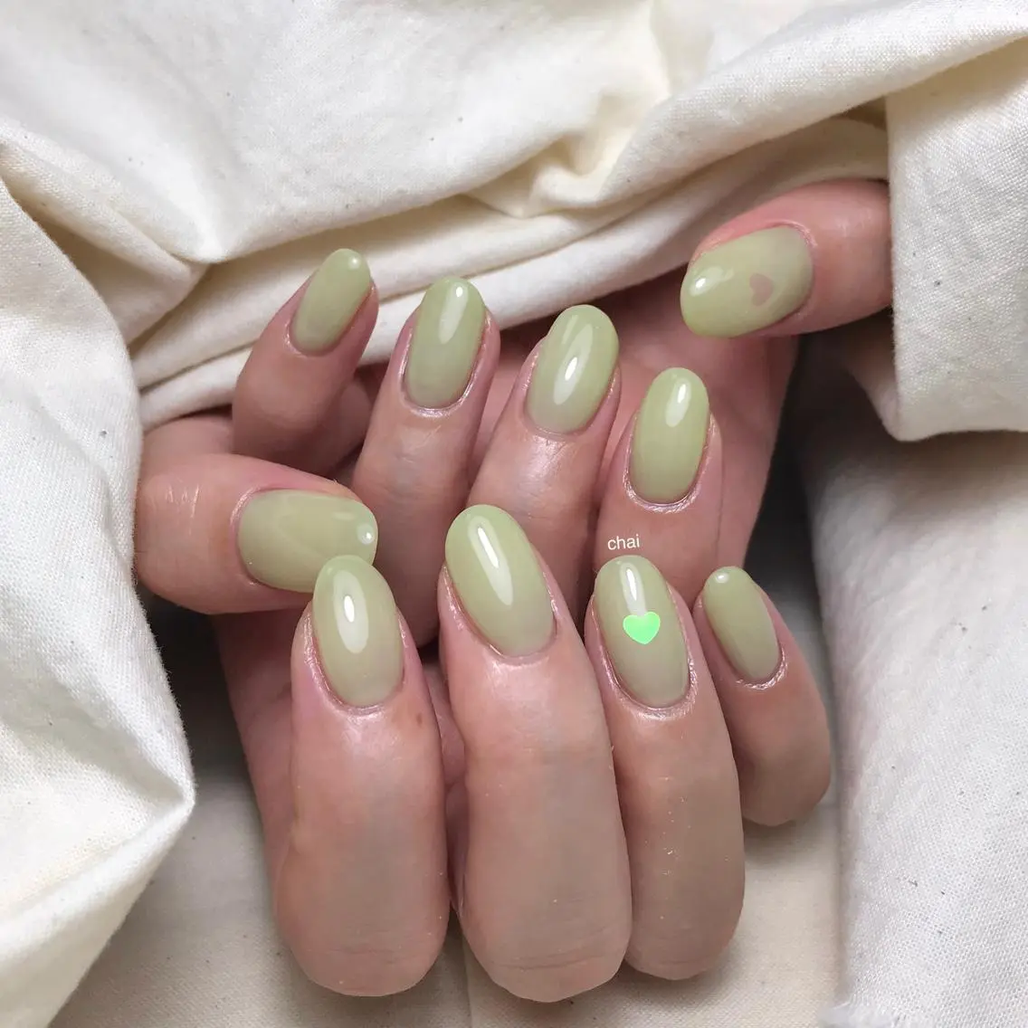 ネイル ハート ハンドネイル chai nail _ai📍鶴橋/桃谷のネイルデザイン