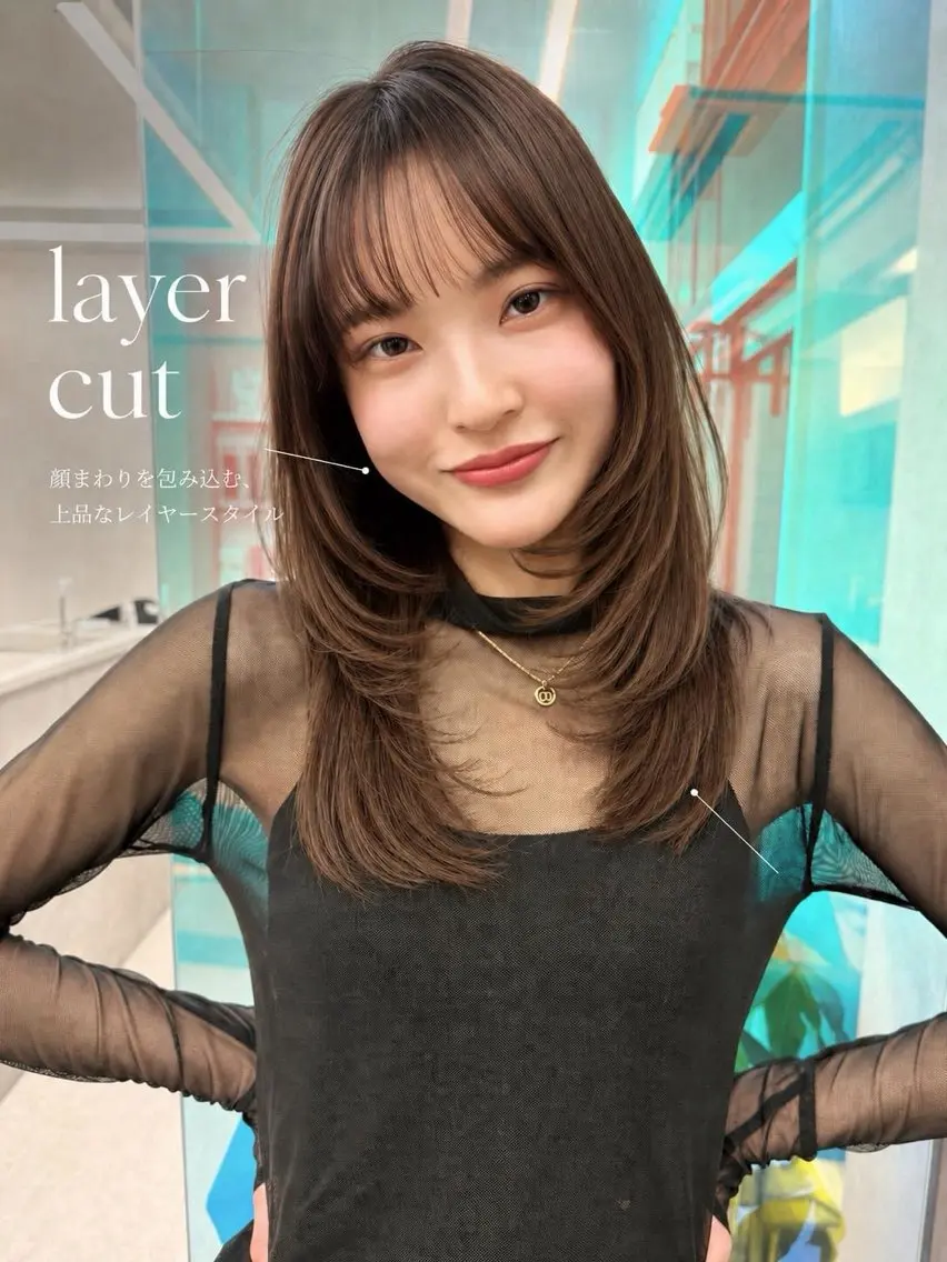 セミロング ✨縮毛矯正✨艶髪✨️ 髪質改善✨大宮✨️のヘアスタイル