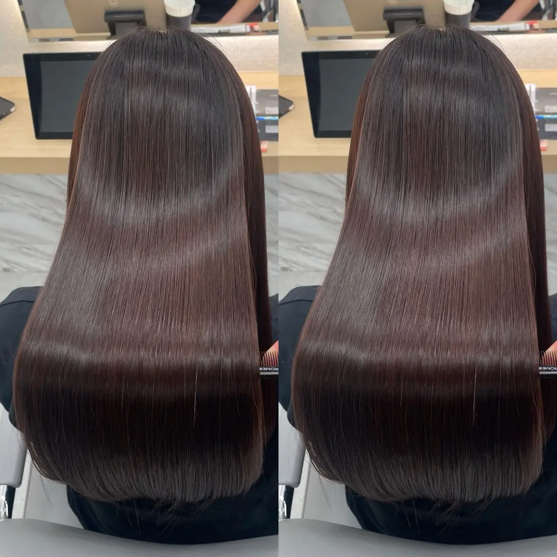 ロング カット ヘアカラー 縮毛矯正 トリートメント 今話題の艶髪矯正 美艶カラー/FUKAのヘアスタイル