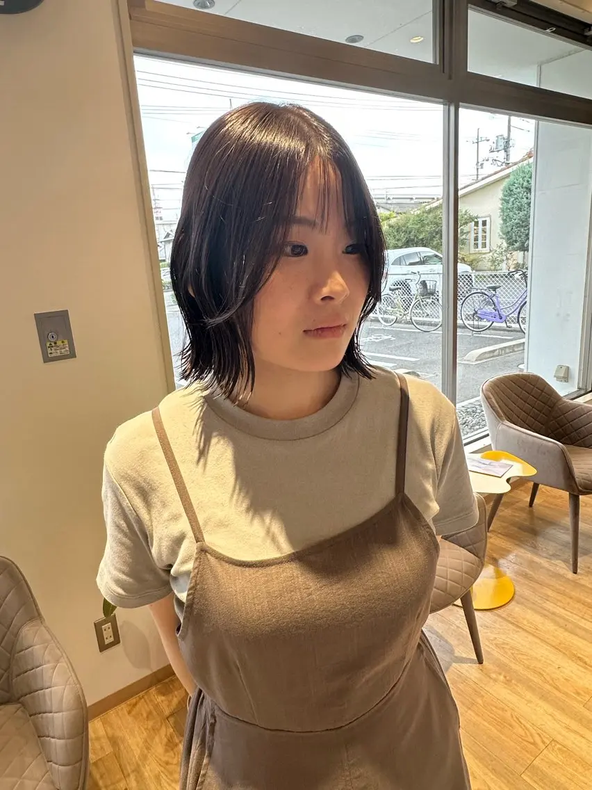 ミディアム カラー and fine ほりのヘアスタイル