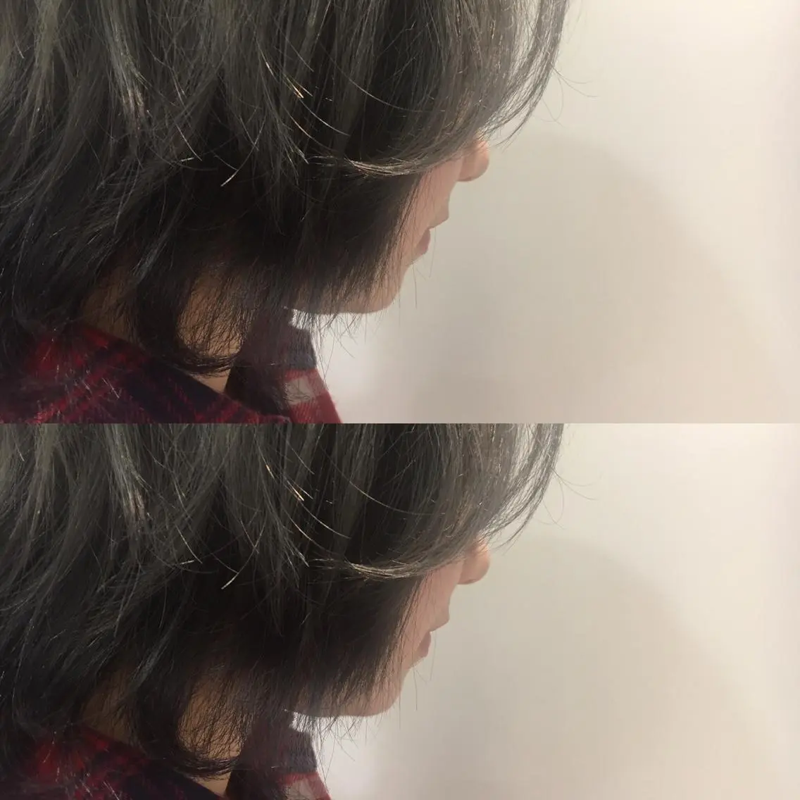 ミディアム カラー グレージュ 江原 彩華のヘアスタイル