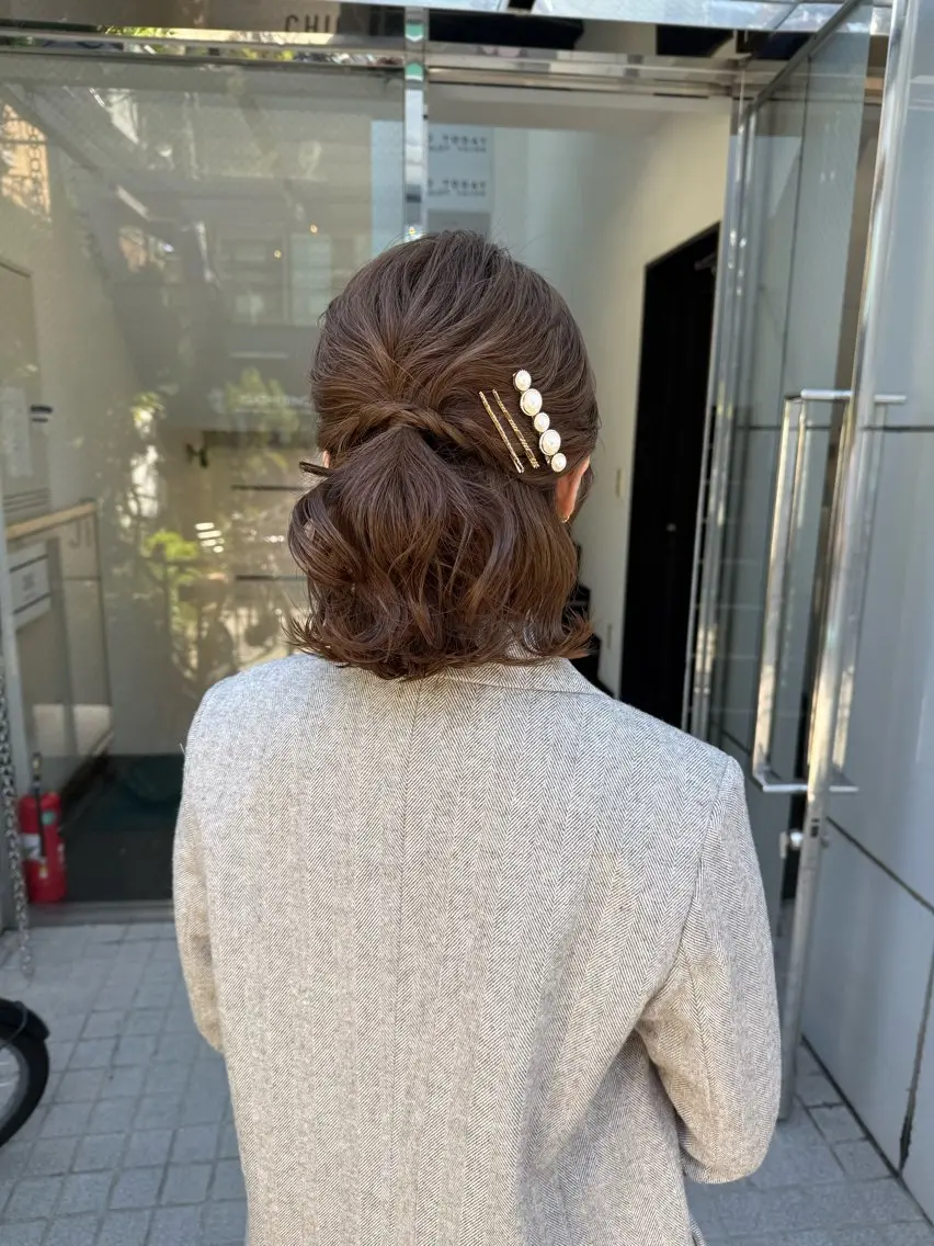 ショート ヘアセット 似合わせヘア🫶🏻 つきいてるみのヘアスタイル