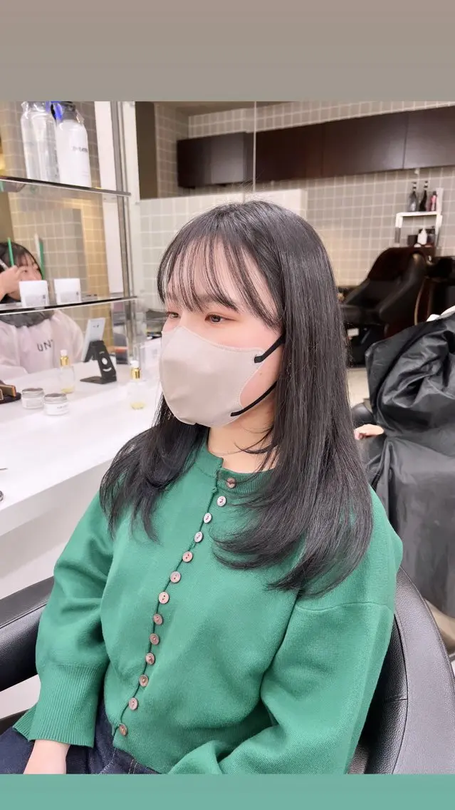 セミロング カラー パーマ ヘアアレンジ メンズ 上品＆韓国風 🥀海心🥀のヘアスタイル