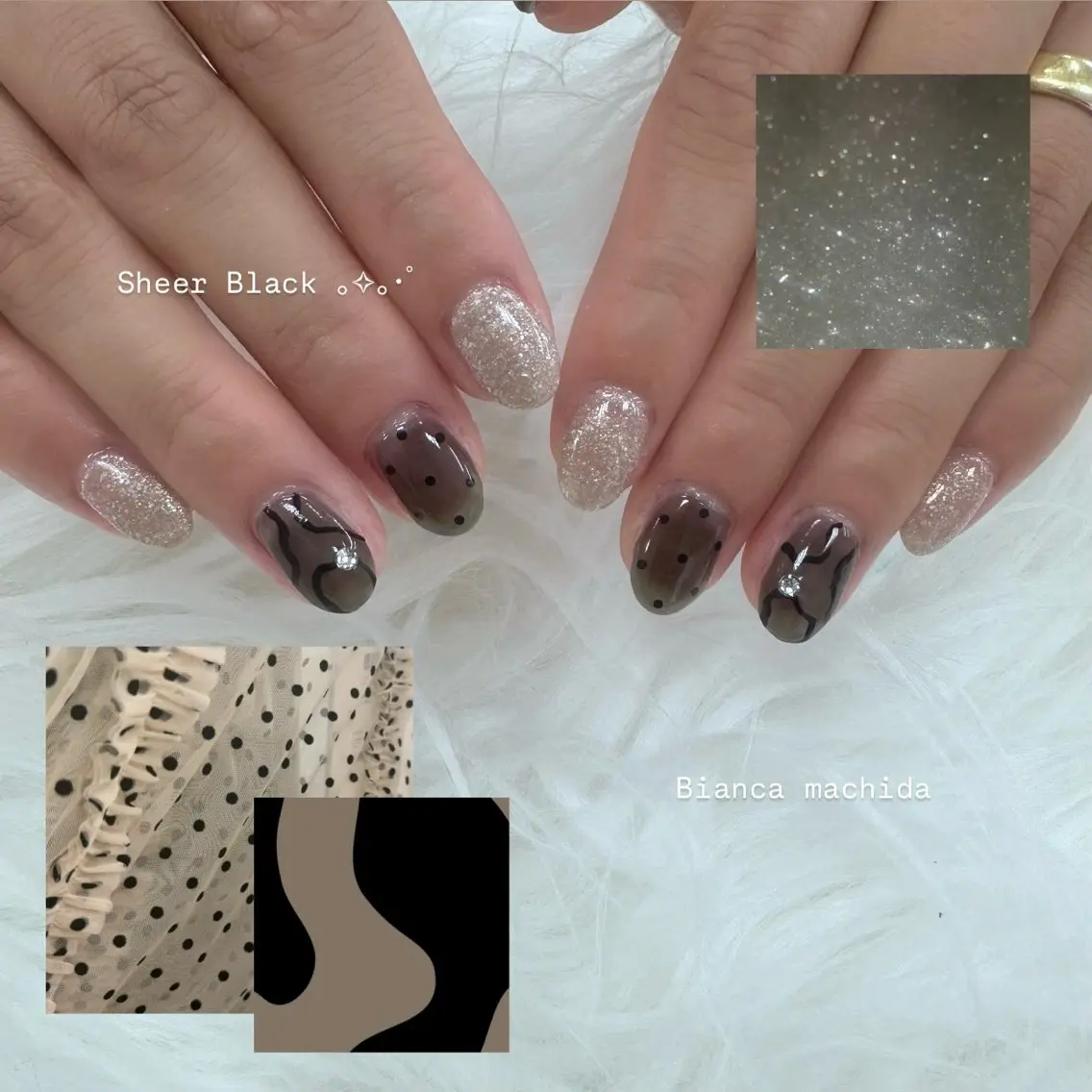 ネイル ハンドネイル BIANCA 🖤 NISHIMURAのネイルデザイン