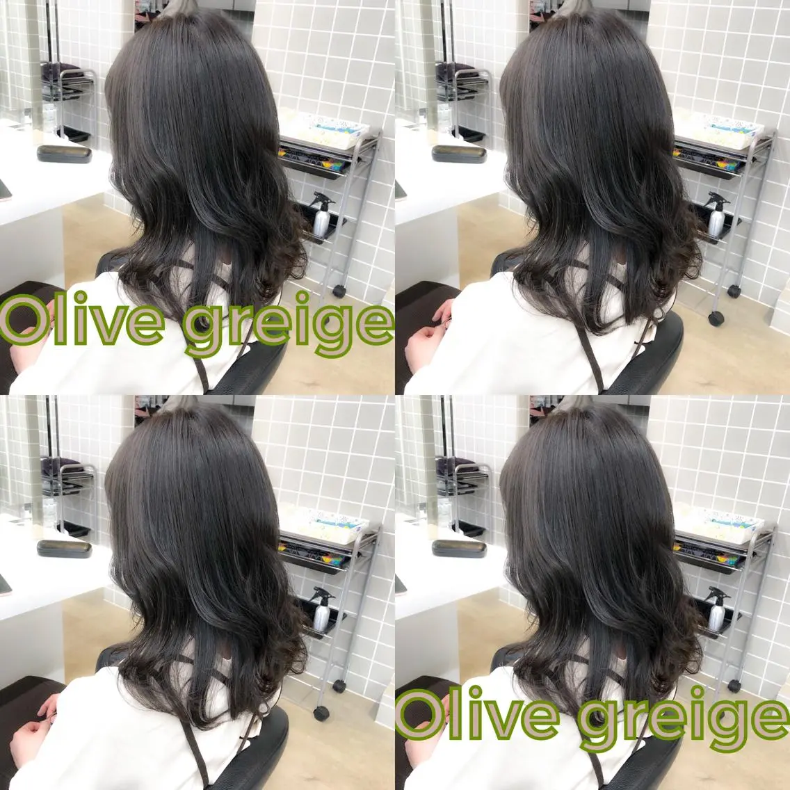 セミロング カット ヘアカラー ハイトーン×レイヤー カットTAKUMIのヘアスタイル
