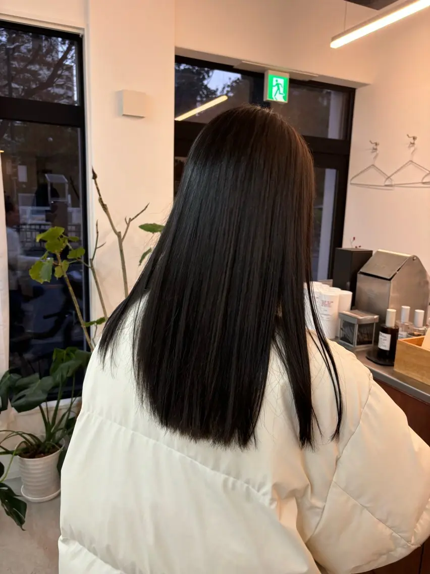 セミロング カット ヘアカラー ハッシュカット /レイヤー/大阪中津のヘアスタイル
