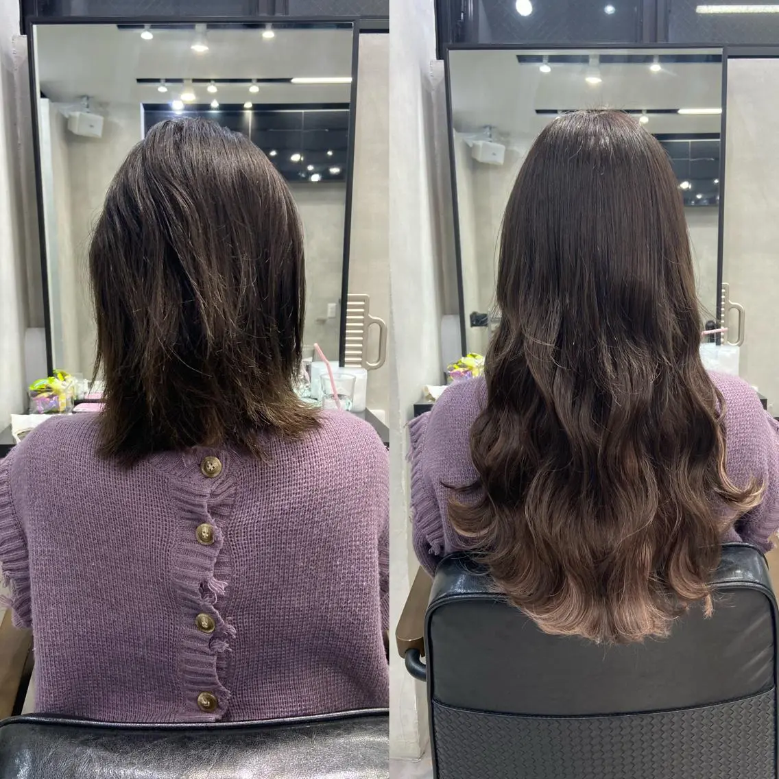 ロング カラー ヘアアレンジ シールエクステ ダブルカラー グラデーションカラー ハイライトカラー インナーカラー カット エクステ ar+ ❤︎ maiのヘアスタイル