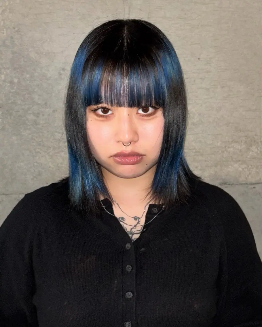 ミディアム カラー ヘアアレンジ デザインカラー 🫟ダブルカラー 小島千夏🫟のヘアスタイル