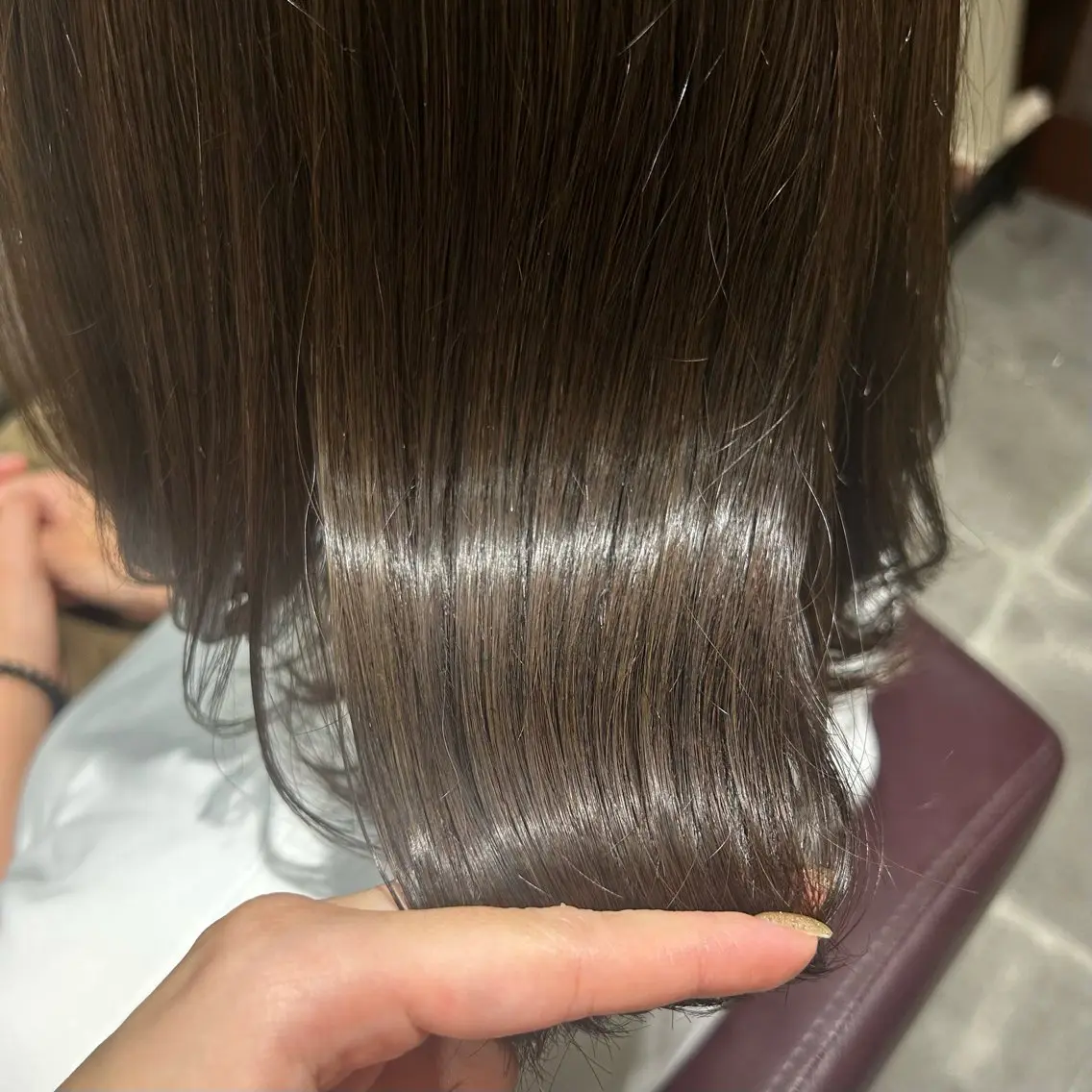 ミディアム カラー カット ヘアカラー トリートメント 艶カラー/あいか💜 天王寺阿倍野のマツエク・マツパデザイン