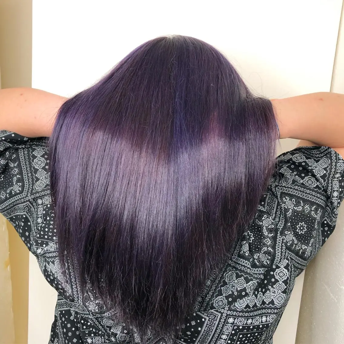 セミロング カラー ディープラベンダー ラベンダーカラー ヘアカラー トリートメント レイヤー/ハッシュ 渋谷/サッタのヘアスタイル