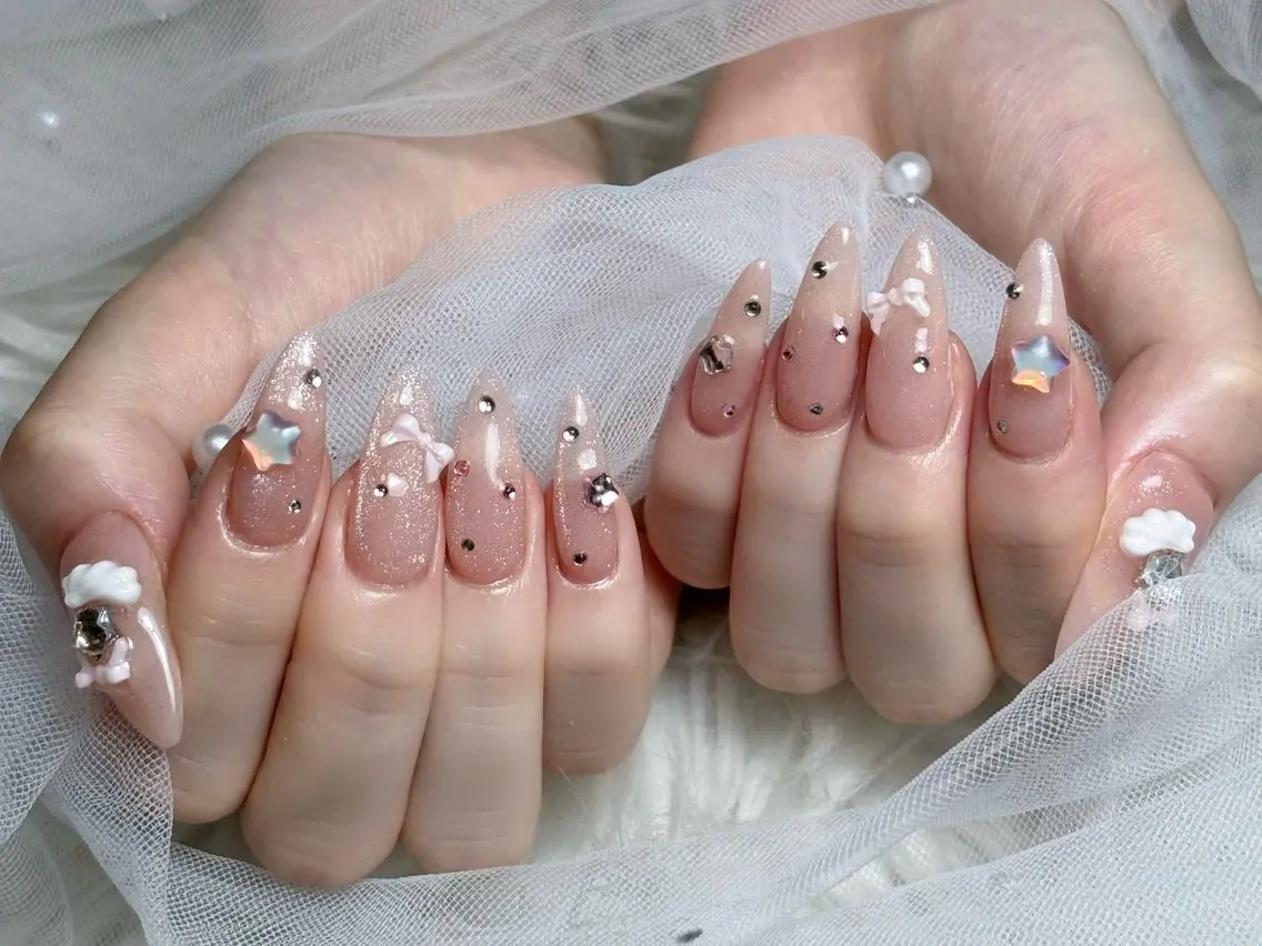 ネイル キラキラネイル 韓国ネイル マグネットネイル 夏ネイル ワンホンネイル ハンドネイル Sully Nail  Labのネイルデザイン