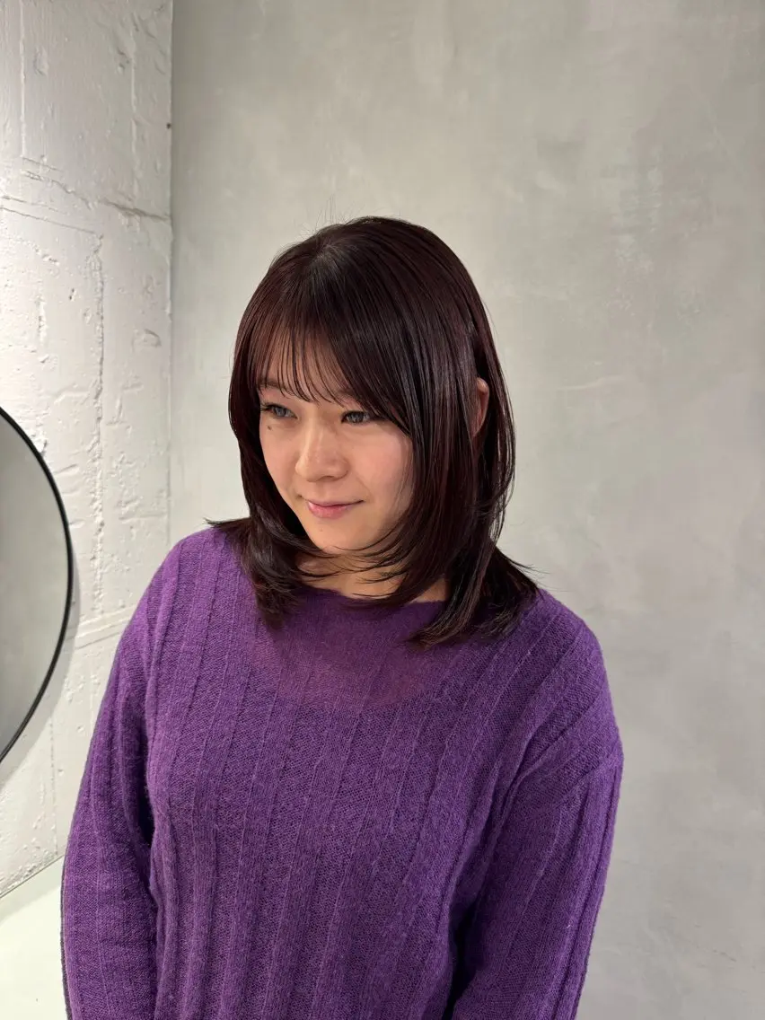 セミロング カット ヘアセット 新宿/顔周りカット +レイヤー=しずく♩のヘアスタイル