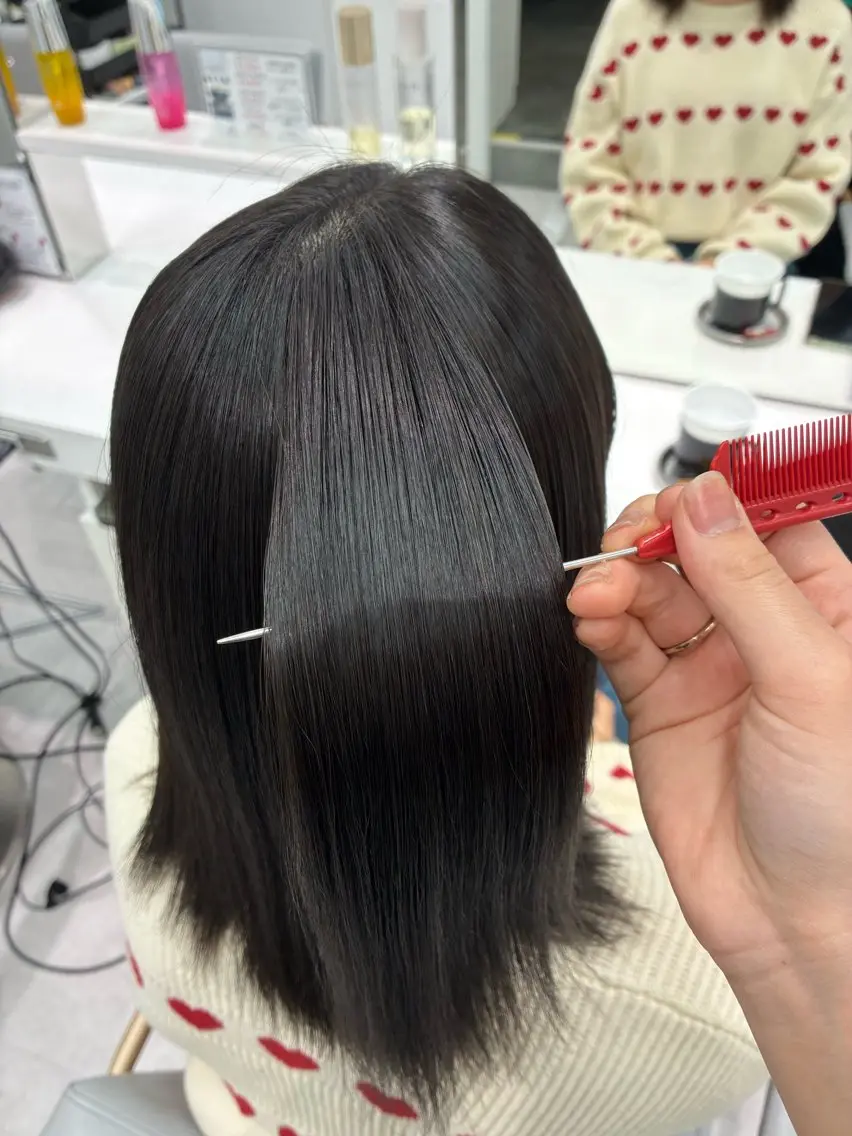 セミロング 縮毛矯正 hinome♡ /モデル募集中のヘアスタイル