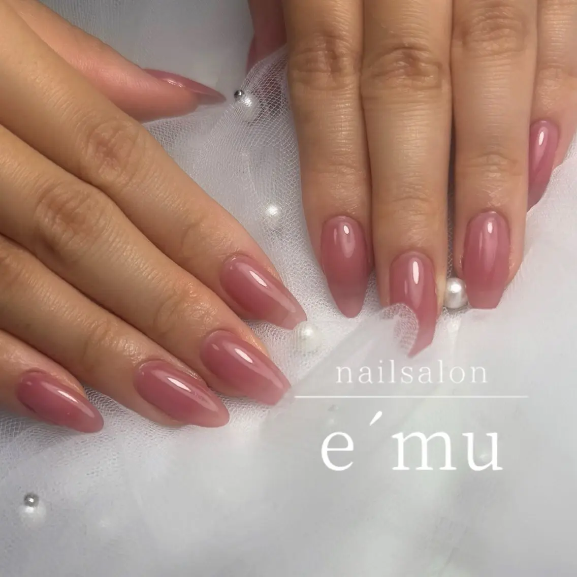ネイル ピンク ハンドネイル nailsalon e´muのネイルデザイン