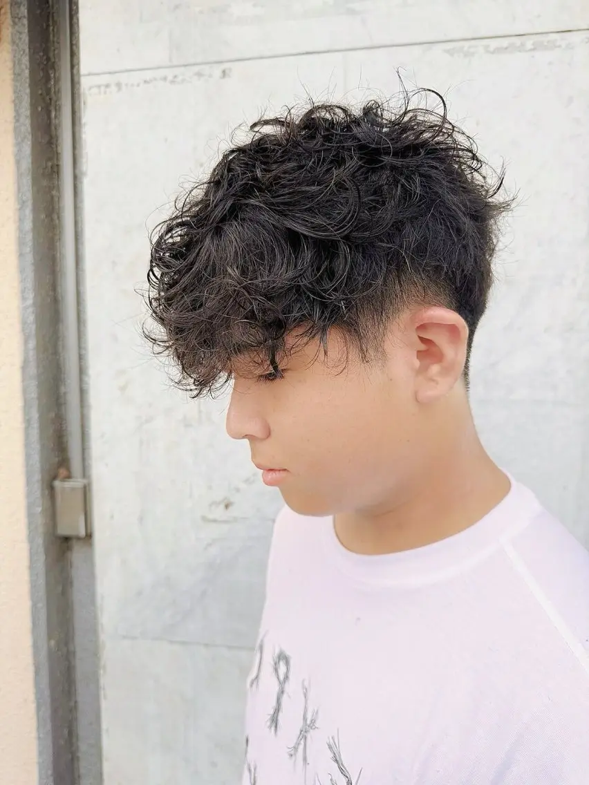 パーマ メンズ スペインカール カット パーマ VANCOUNCIL 松本のヘアスタイル
