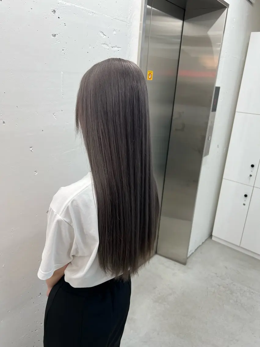 ロング カラー ブリーチ 透明感カラー グレージュ ラベンダーカラー ラベンダーグレージュ 🌷︎あすか🌷 JILLSTUDIOのヘアスタイル