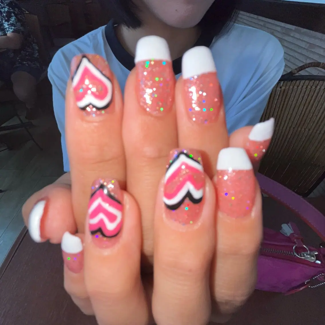 ネイル ハート キラキラネイル ラメ(グリッター) mipa nailのネイルデザイン