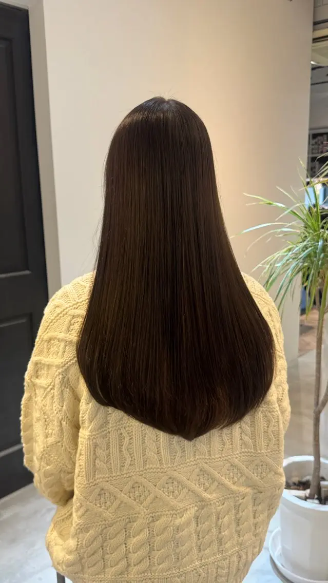 ロング カラー ブラウンカラー くすみブラウン ヘアカラー トリートメント 華奈/オリーブ/ ベージュ/抜け感🥣のヘアスタイル