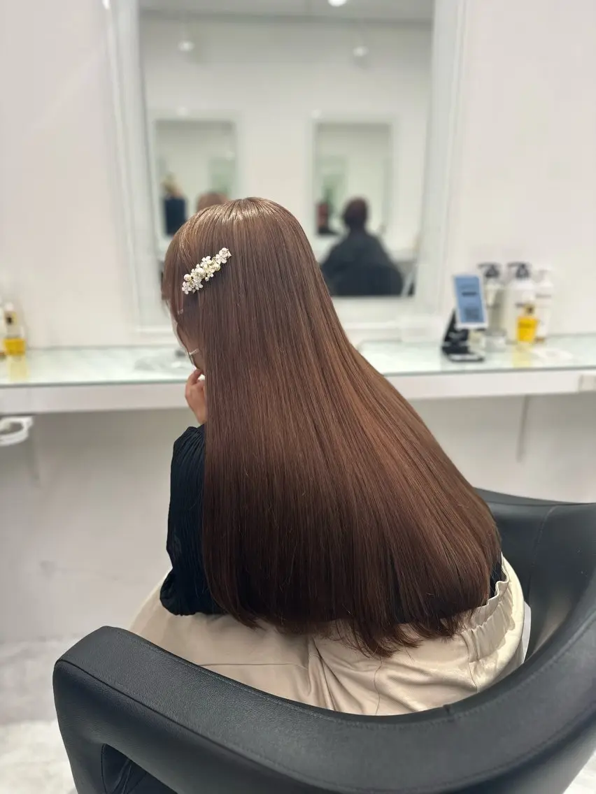 ロング カラー ヘアカラー トリートメント ヘッドスパ ヘアセット ❄最強かわいいカラー ❄️MINA❄️のヘアスタイル