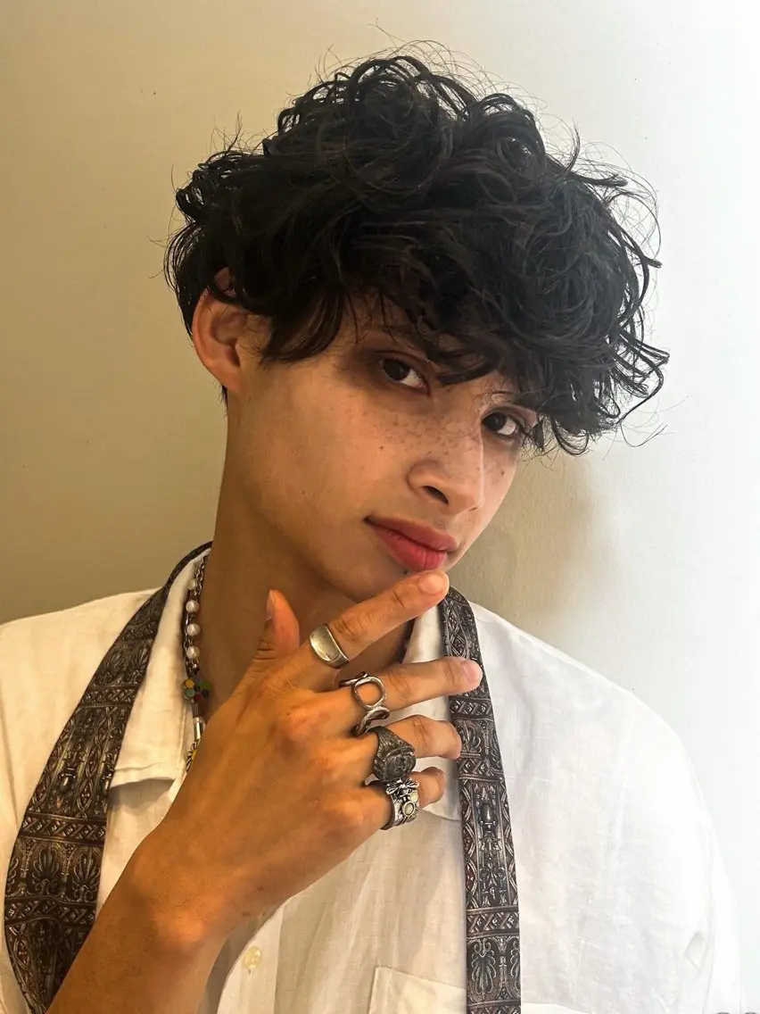 パーマ ボブ&寒色🎐ᩚ 短髪 COCOROのヘアスタイル