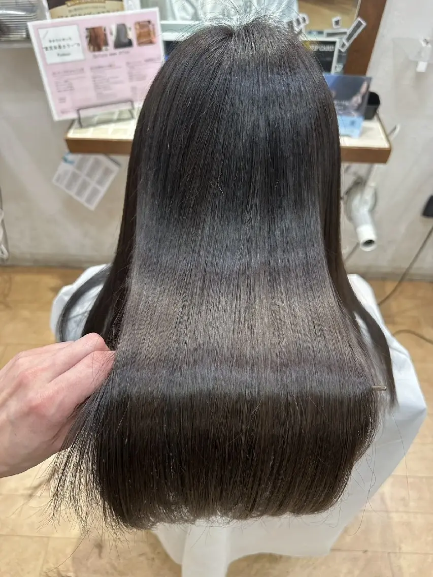 ロング カラー 縮毛矯正/ワンカラー モデル募集🫧田村のヘアスタイル