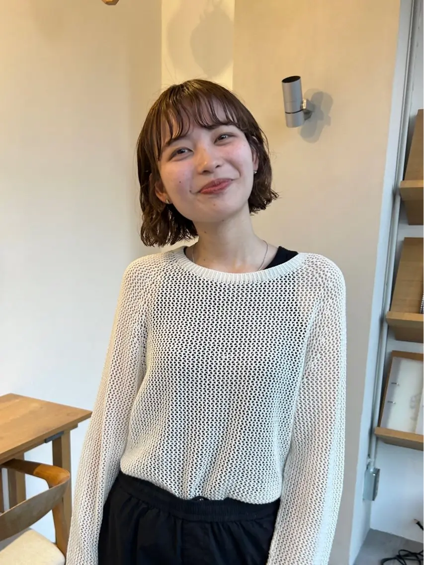 ショート パーマ ボブ baLon.fem/ 澤田 奈々子のヘアスタイル