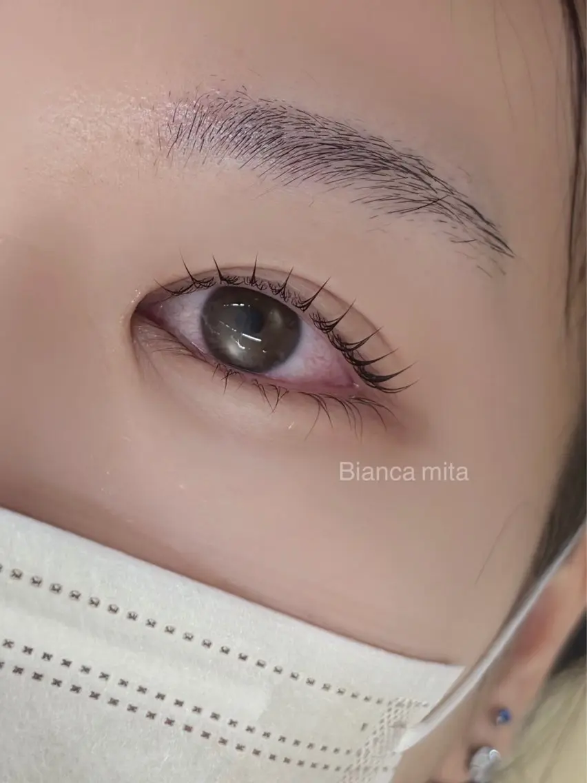 マツエク・マツパ ナチュラル 一重×まつ毛パーマ マツパ BIANCA セイナのマツエク・マツパデザイン