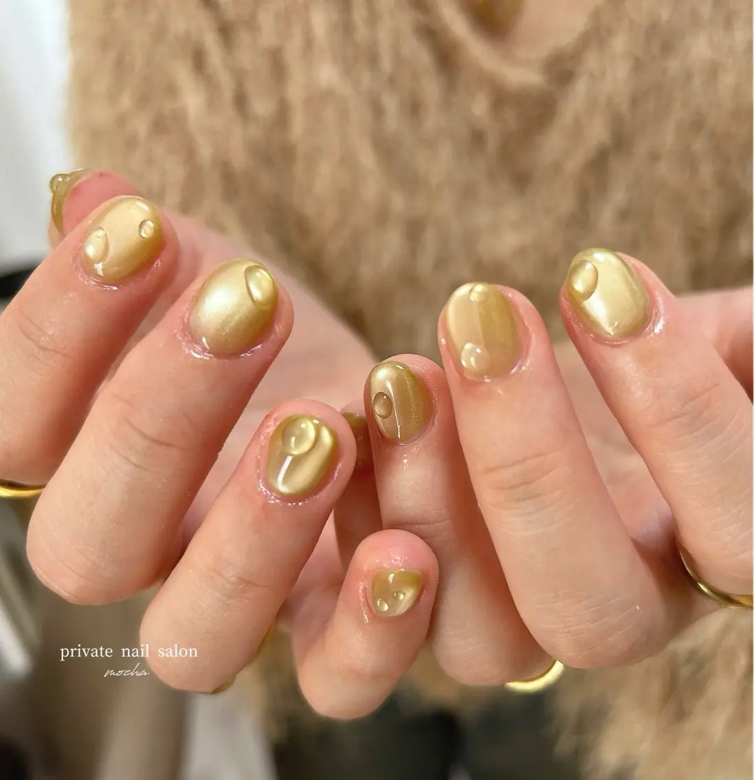 ネイル カジュアル フレンチネイル マグネットネイル ミラーネイル ニュアンスネイル ハンドネイル mocha nailのネイルデザイン