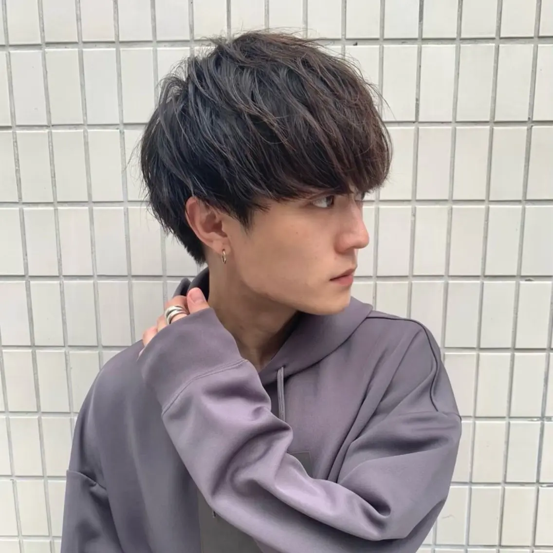 ショート メンズ センターパート マッシュ メンズパーマ 刈り上げ カット 𝙎𝙚𝙞𝙧𝙖 ☆カット/パーマのヘアスタイル