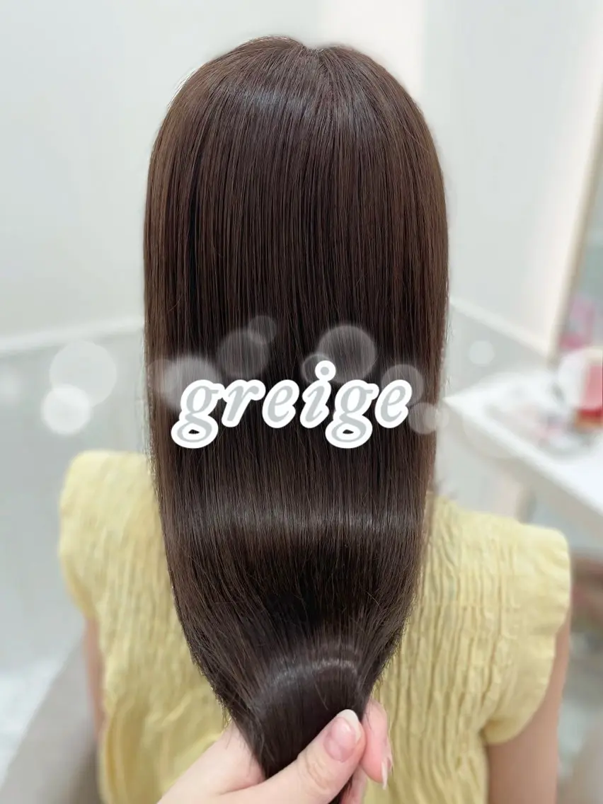 ロング カラー ベージュカラー グレージュ カット ヘアカラー トリートメント いぶきゆう 栄/カットモデルのヘアスタイル
