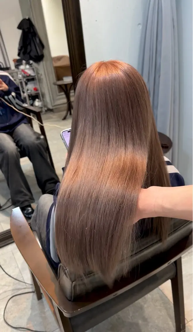 ロング カラー パーマ ヘアアレンジ ヘアカラー トリートメント ブリーチカラー🤍 颯馬🐈‍⬛のヘアスタイル