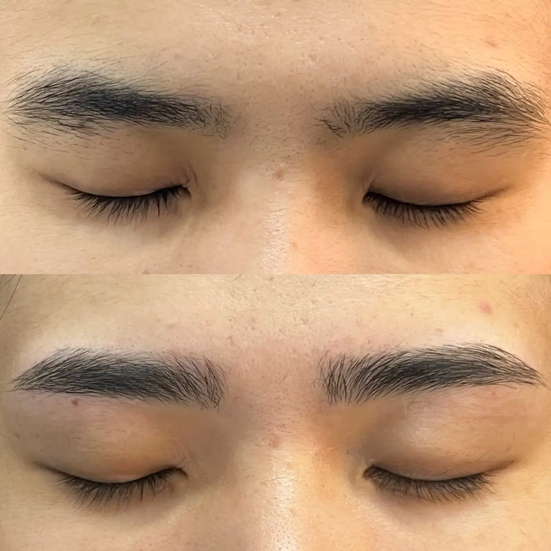 メンズアイブロウワックス💺セット面で座ったままの施術［SITBROW］の写真