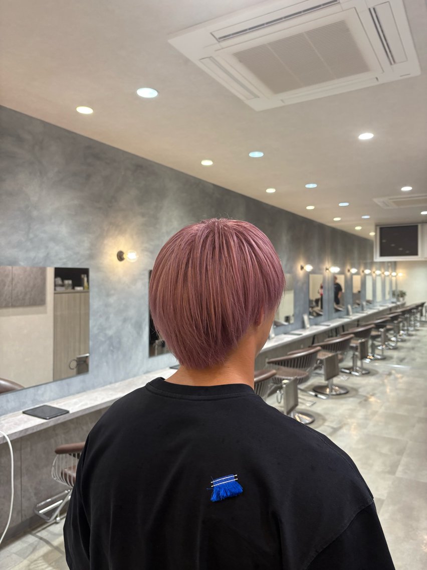 カラー メンズ ピンクカラー 清水 柑奈のヘアスタイル