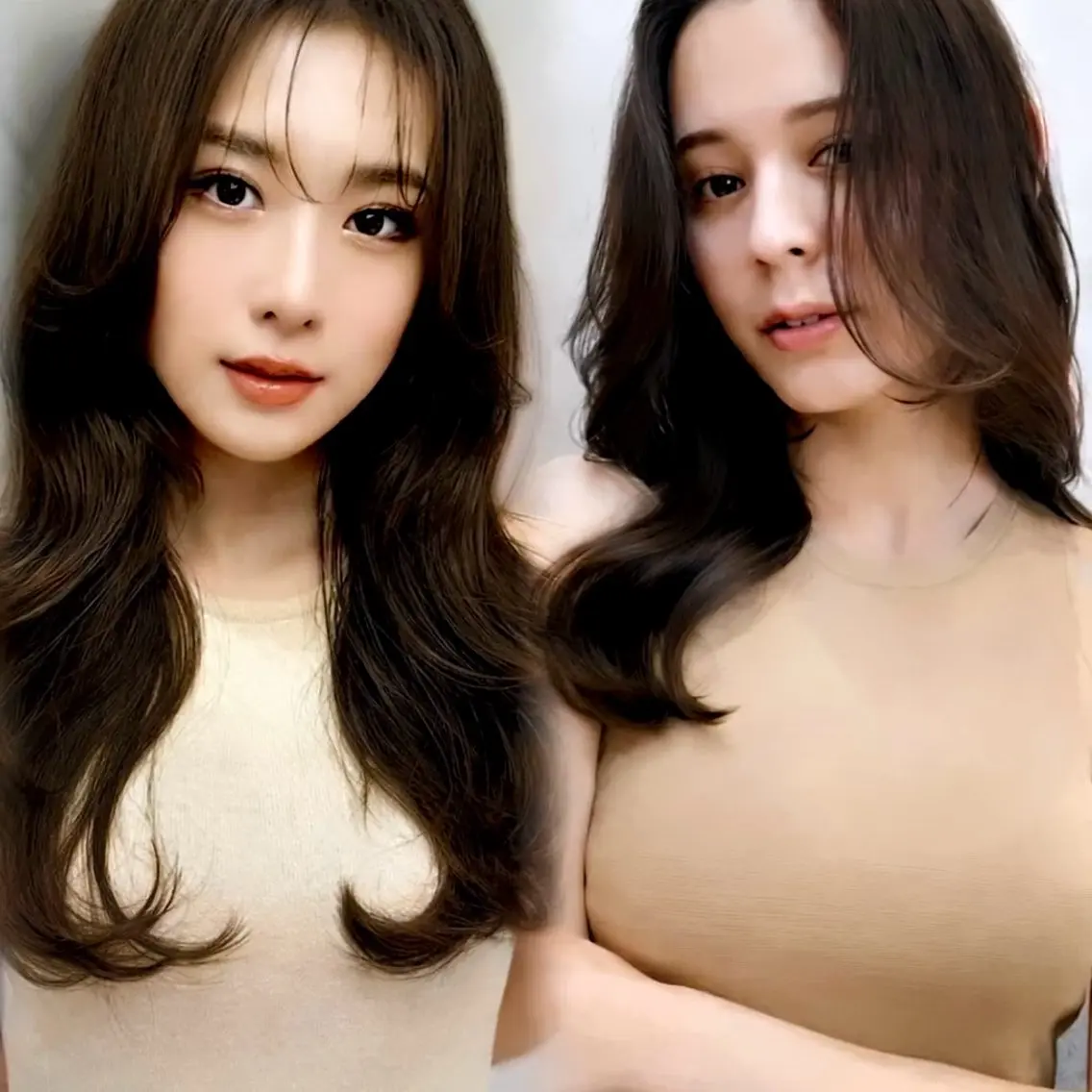 セミロング カラー カット ヘアカラー トリートメント RYU/レイヤー /透明感艶カラーのヘアスタイル
