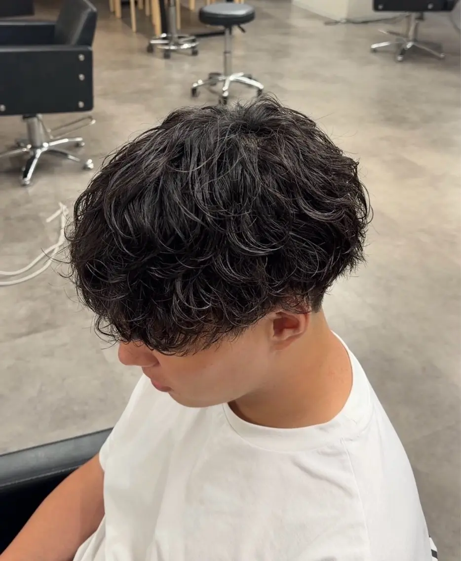 ショート メンズ メンズパーマ カット パーマ トリートメント シャドウパーマ/立川 メンズ/コタロウのヘアスタイル