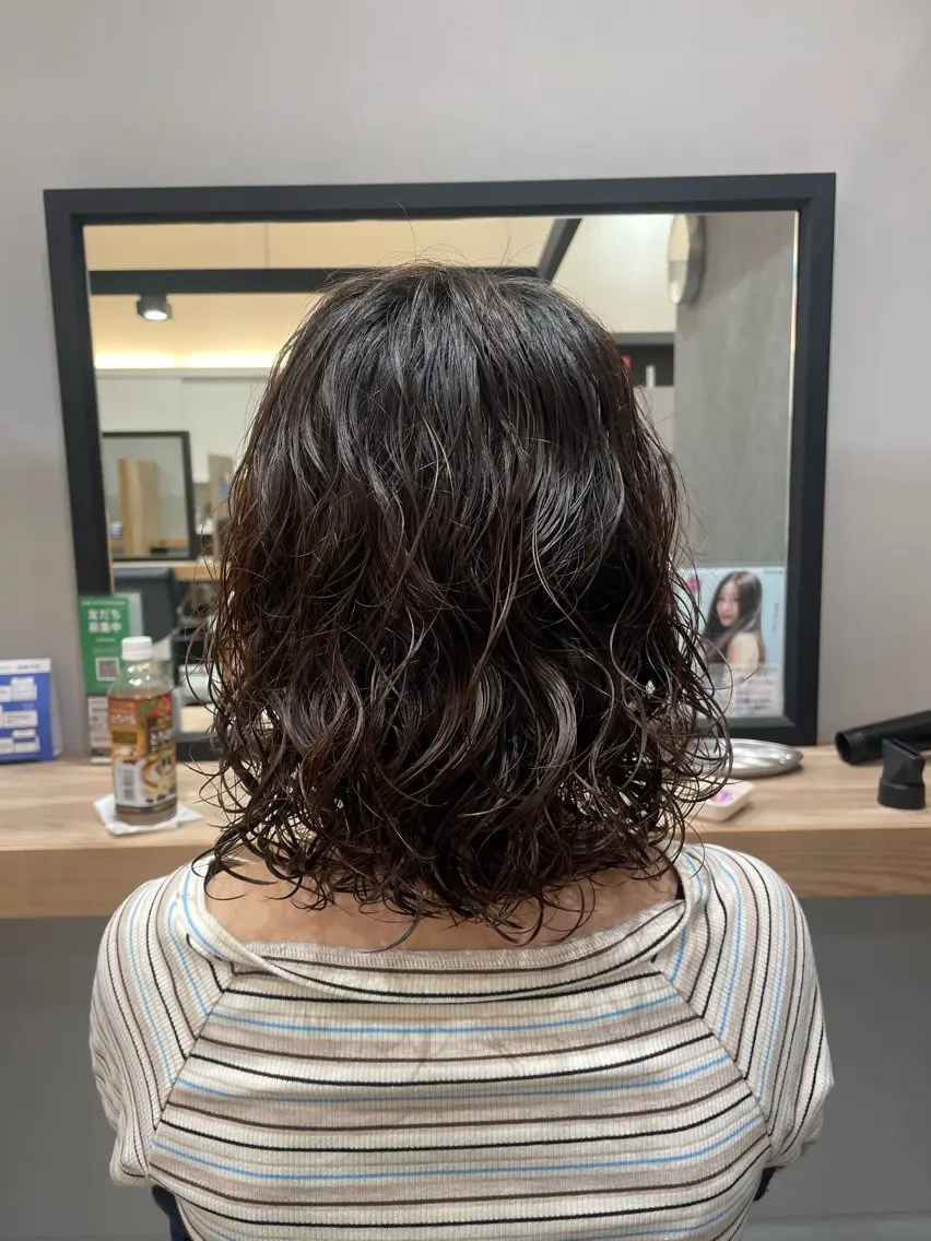 ミディアム パーマ ミディアムパーマ ボブ ニュースタイル SOHOのヘアスタイル