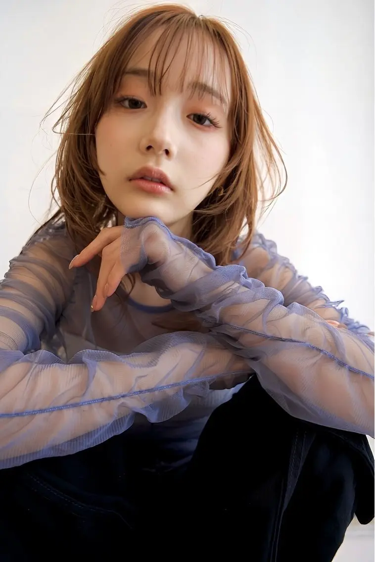 ミディアム カラー カット ヘアカラー トリートメント keshiki 大名のヘアスタイル