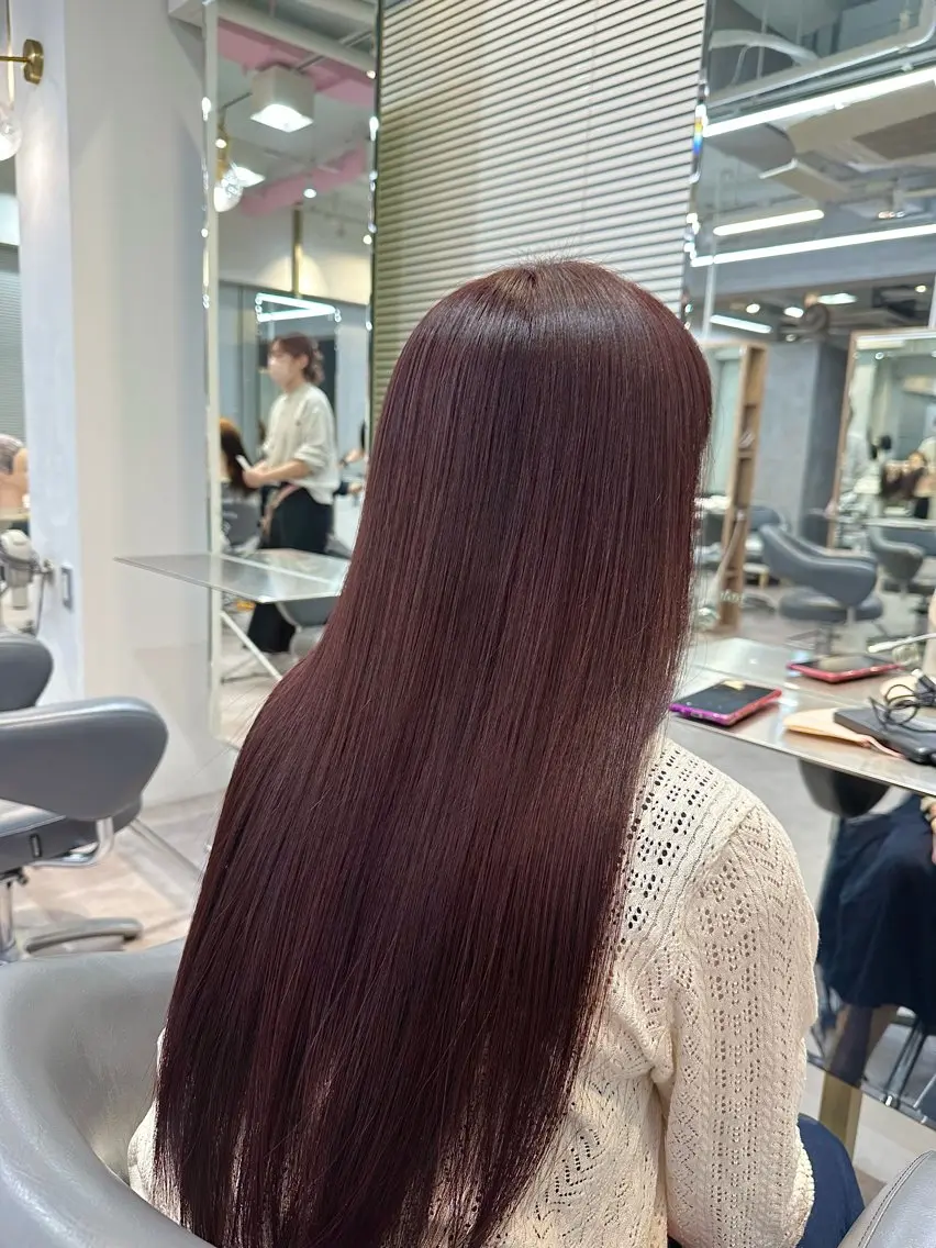 ロング ヘアカラー トリートメント HIROKI /艶カラー/カットのヘアスタイル