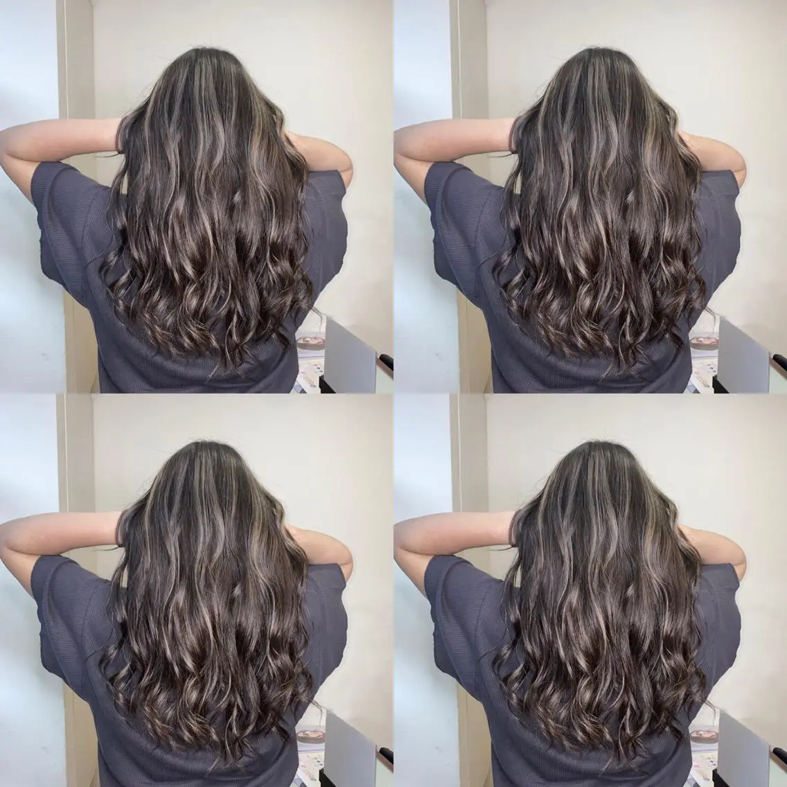 セミロング カラー ヘアアレンジ ハイライトカラー ハイライト ヘアカラー 梅田中崎町髪質改善 /オキヒロト/エコルのヘアスタイル