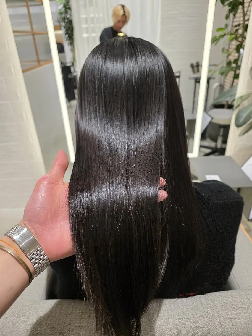 セミロング 縮毛矯正 トリートメント ✂髪質改善ストレート NO.1 深澤 颯斗のヘアスタイル